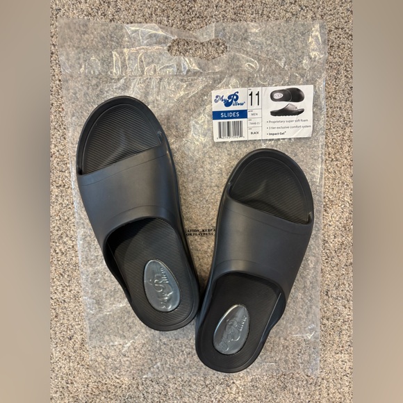 NEW My Pillow Black Slides Mens Size 11 Comfort Sandals/Slip On/Recovery - Picture 3 of 10